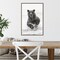 Brown bear fishing for salmon by Adam Jones Danita Delimont 16-in. W x 23-in. H. Canvas Wall Art Print Framed in Grey